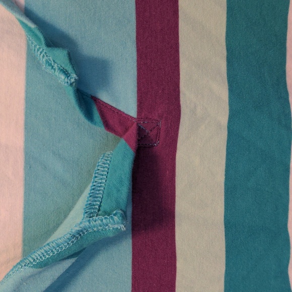 Columbia PFG Omni Wick Women's Size XL Striped Short Sleeve Popover Top - Picture 5 of 13